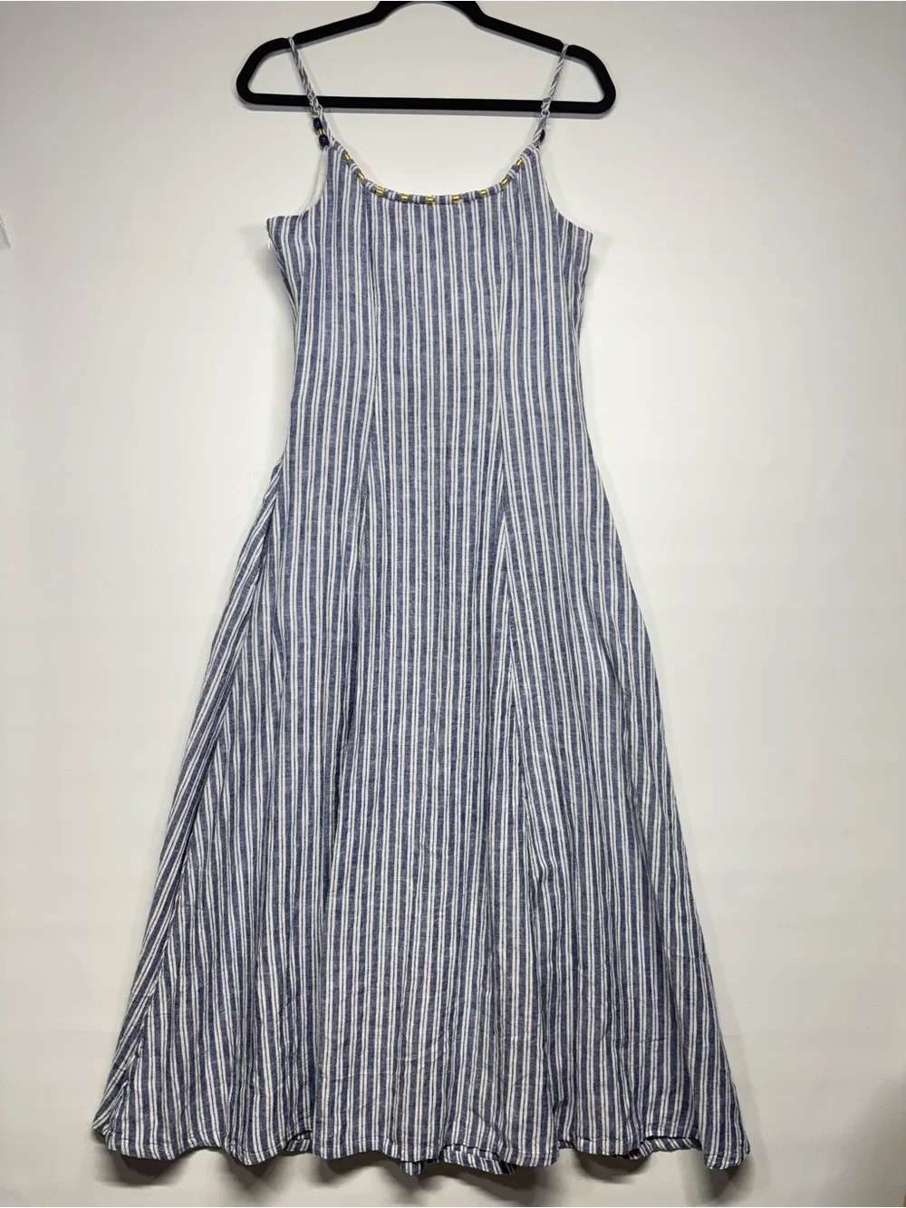 ✨Calypso St. Barth Linen Blue White Striped Maxi Dress Size XS